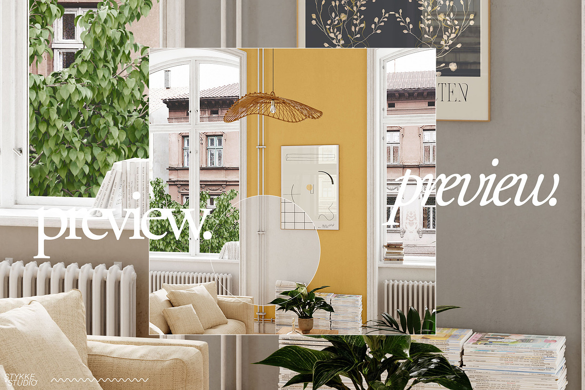 LENIS ROOM Natural Frame Mockup Set, a Household Mockup by Stykke Studio (Photo 43 of 58)