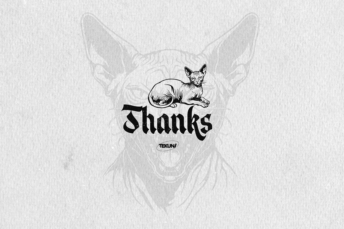 Sphynx Cat Illustration Pack, an Animal Illustration by Tekuni (Photo 14 of 14)