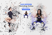 Glass Dispersion Photoshop Action, an Action Add-On by MRI STUDIO (Thumbnail 1 of 13)