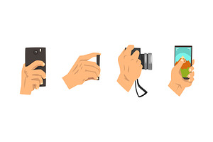 Human Hand with Camera and, a Technology Illustration by TopVectors