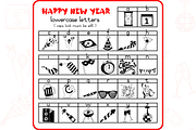 New Year Doodles - Dingbats Font, a Symbol Font by WADLEN (Thumbnail 3 of 8)