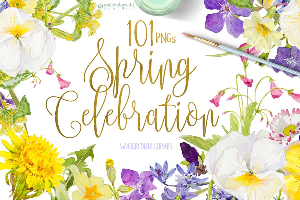 101 PNGs!-Spring Celebration!, an Illustration by watercolorwild.graphics (Photo 1 of 9)
