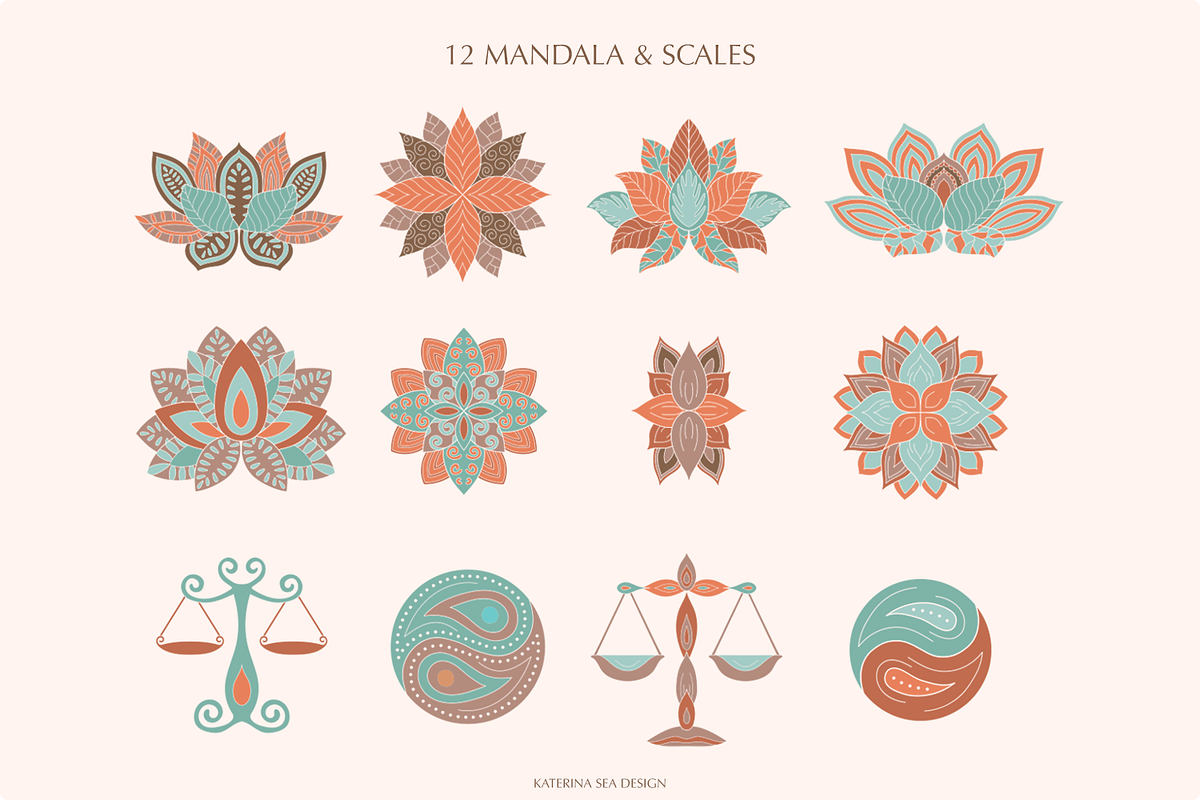 Balance - abstract woman & elements, a Healthcare Illustration by Katerina.Sea.Design (Photo 6 of 10)