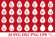 Round Christmas Monogram Vector Pack, an Illustration by Anastasia Feya (Thumbnail 2 of 9)
