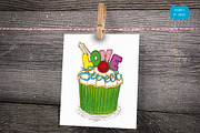 Cupcake. Hand Drawn Creator Kit, a Decorative Illustration by DeepFuze (Thumbnail 4 of 6)