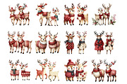 Quirky Santa & Reindeer, an Illustration by Design Market (Thumbnail 2 of 3)