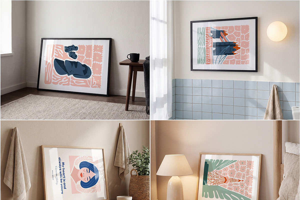 60+ Landscape Frame Mockup PSD, a Household Mockup by MockupShopi (Photo 12 of 20)
