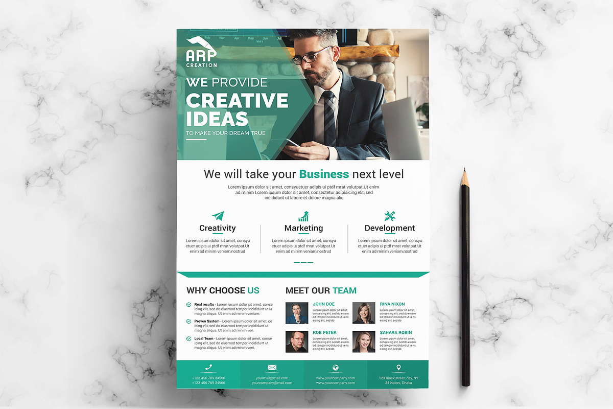Corporate Flyer Template, a Flyer Template by ARP Creation (Photo 1 of 6)