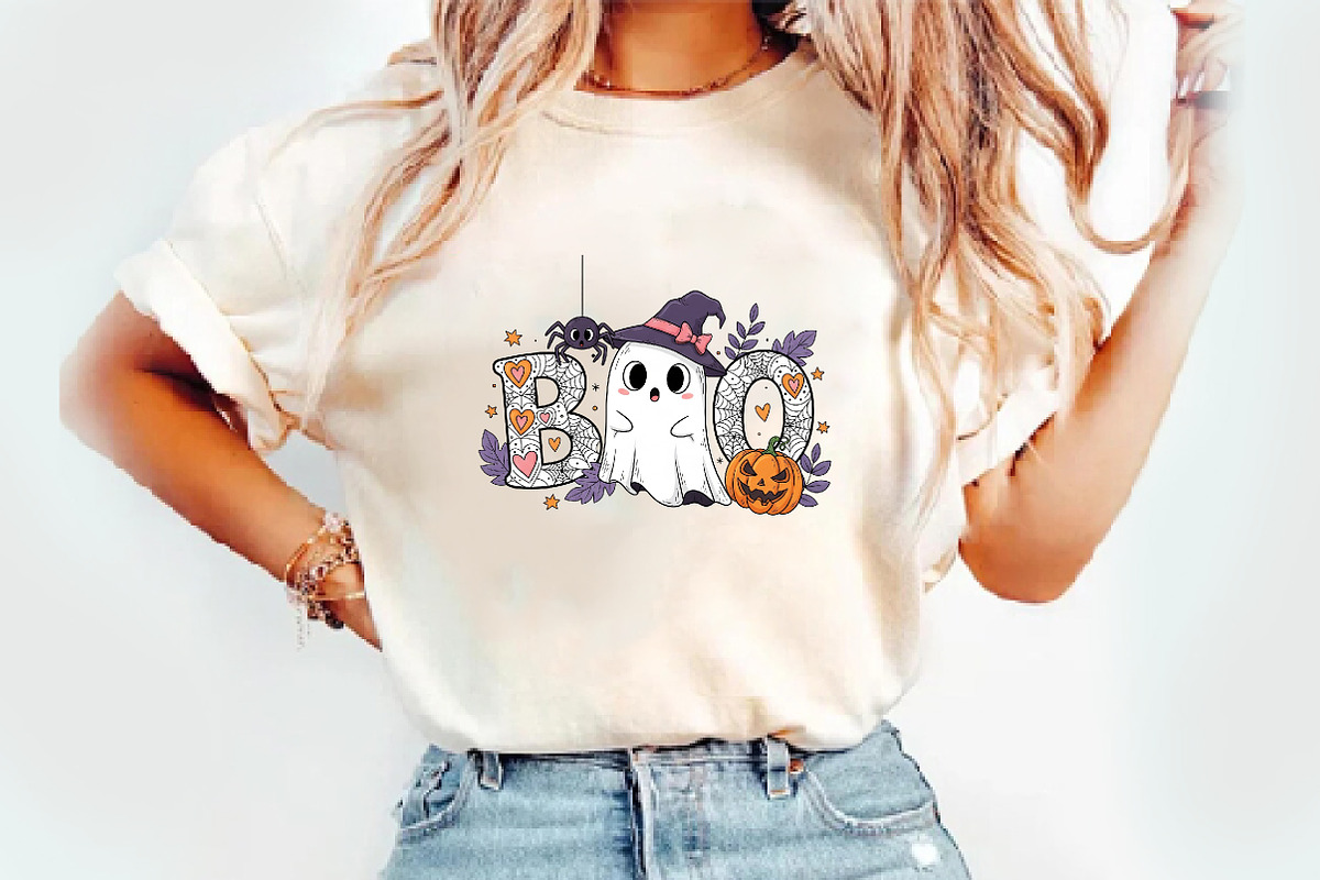 Halloween Boo Png, Cute Ghost png, an Illustration by Watercolor design (Photo 2 of 3)