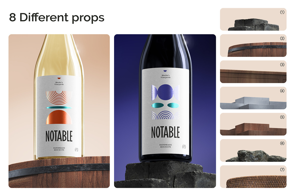 The Wine Creator - Burgundy bottle, a Packaging Mockup by Mocku (Photo 4 of 14)