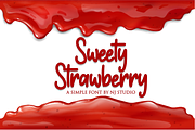 Sweety Strawberry, a Script Font by NJ Studio (Thumbnail 1 of 5)