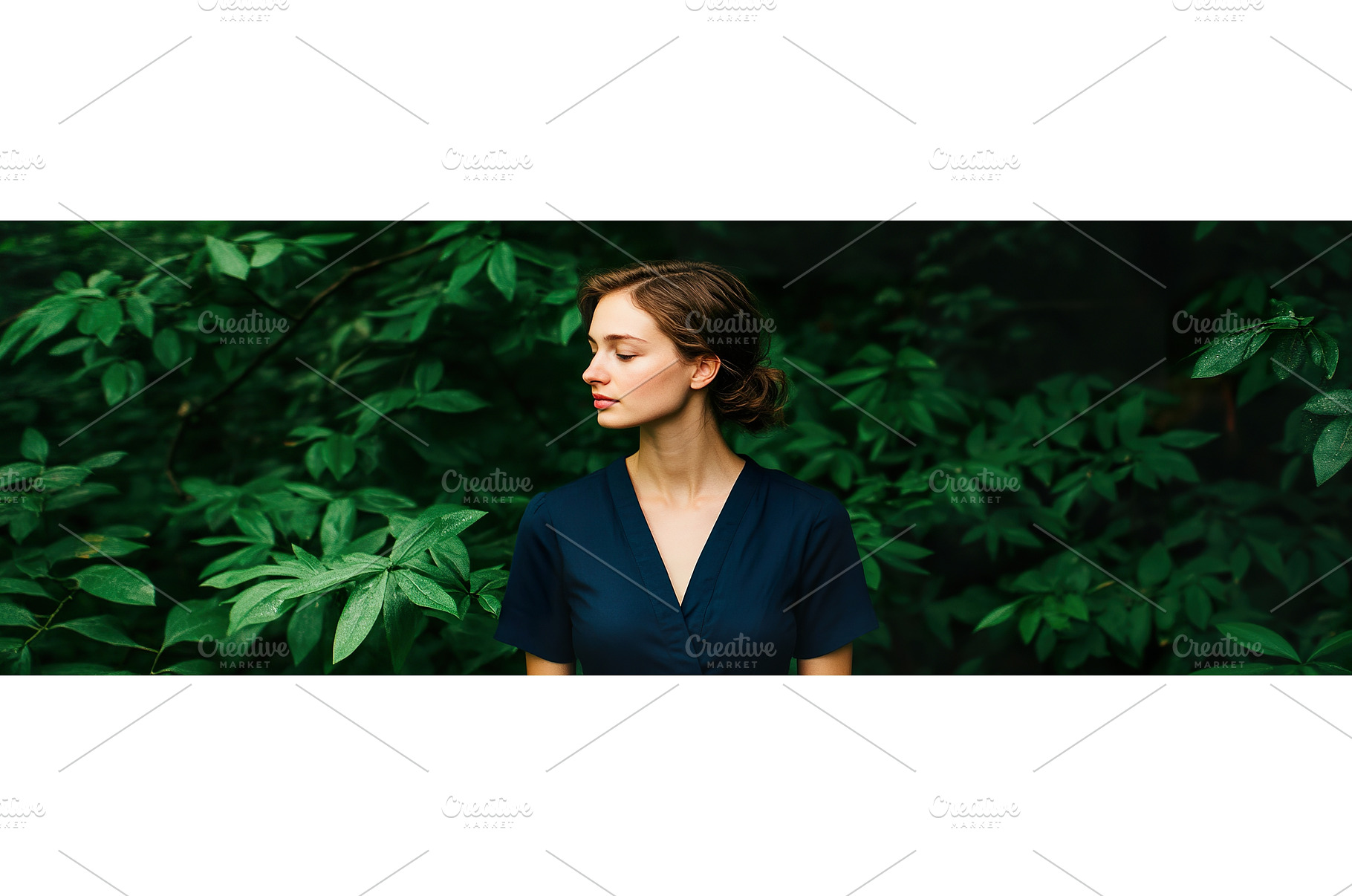 Young woman in blue dress amidst, a Person Photo by Lermont51