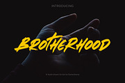 Brotherhood - Brush Script Font, a Handwritten Font by Rometheme Std (Thumbnail 1 of 12)