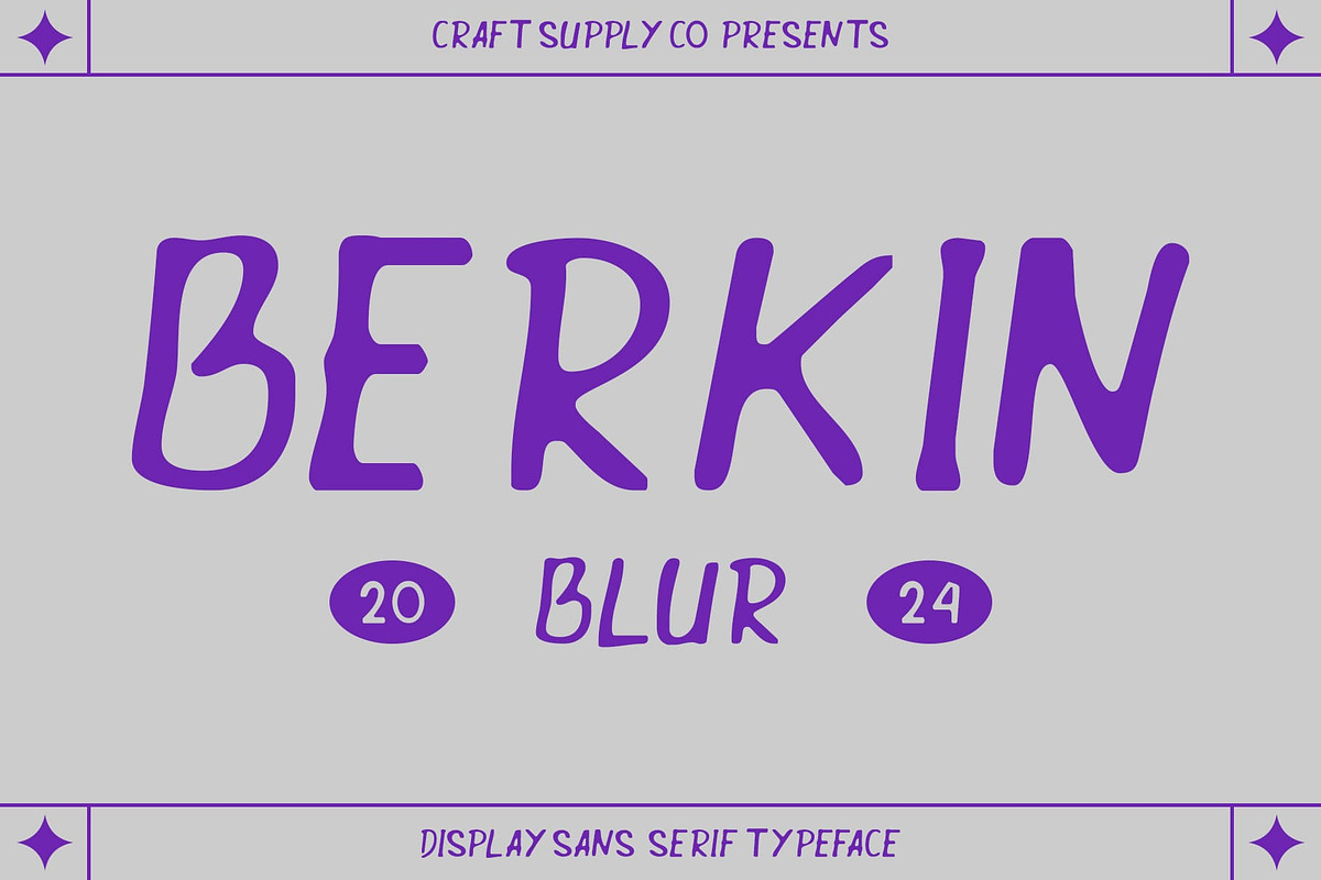 Berkin Blur, a Sans Serif Font by Craft Supply Co. (Photo 1 of 8)