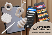 Procreate Ceramic Vases 3D, a Brush Add-On by Nurmiftah (Thumbnail 2 of 7)