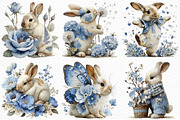 Watercolor Spring Rabbit Clipart Png, an Illustration by Craft Nest (Thumbnail 3 of 11)