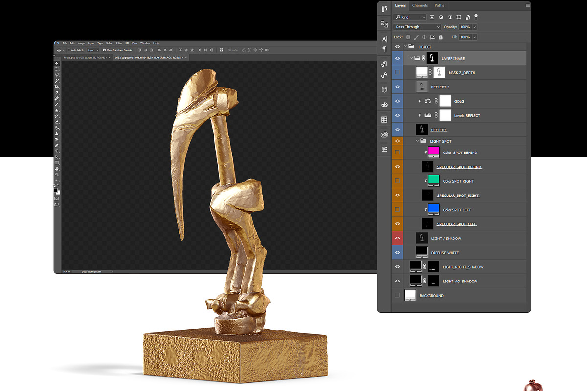 343 Sculptures Metal Mockup, an Apparel Mockup by ARKS ACADEMY (Photo 6 of 15)