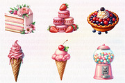 Watercolor Sweets Clipart, an Illustration by CreationArt (Thumbnail 4 of 5)