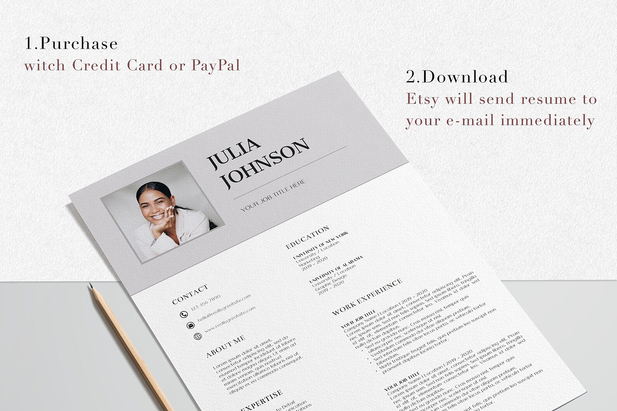 Canva Printable Resume Template, a Resume Template by LucaTheme (Photo 8 of 9)