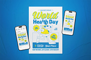 Retro World Health Day Flyer Set, a Flyer Template by The Good Store (Thumbnail 1 of 2)