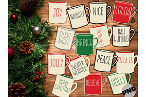 Coffee Lover's Christmas Clipart