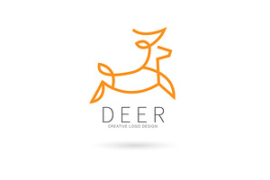 Deer logo, gazelle logo, a Branding & Logo Template by Logocreative