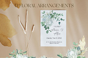 White Proteas and Eucalyptus Boho, a Texture Illustration by Catch the Dream Art (Thumbnail 3 of 9)