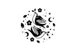 swallow bird flying freedom logo, a Branding & Logo Template by devastd