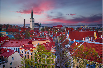 Tallinn view at sunset, an Architecture Photo by Nature and travel