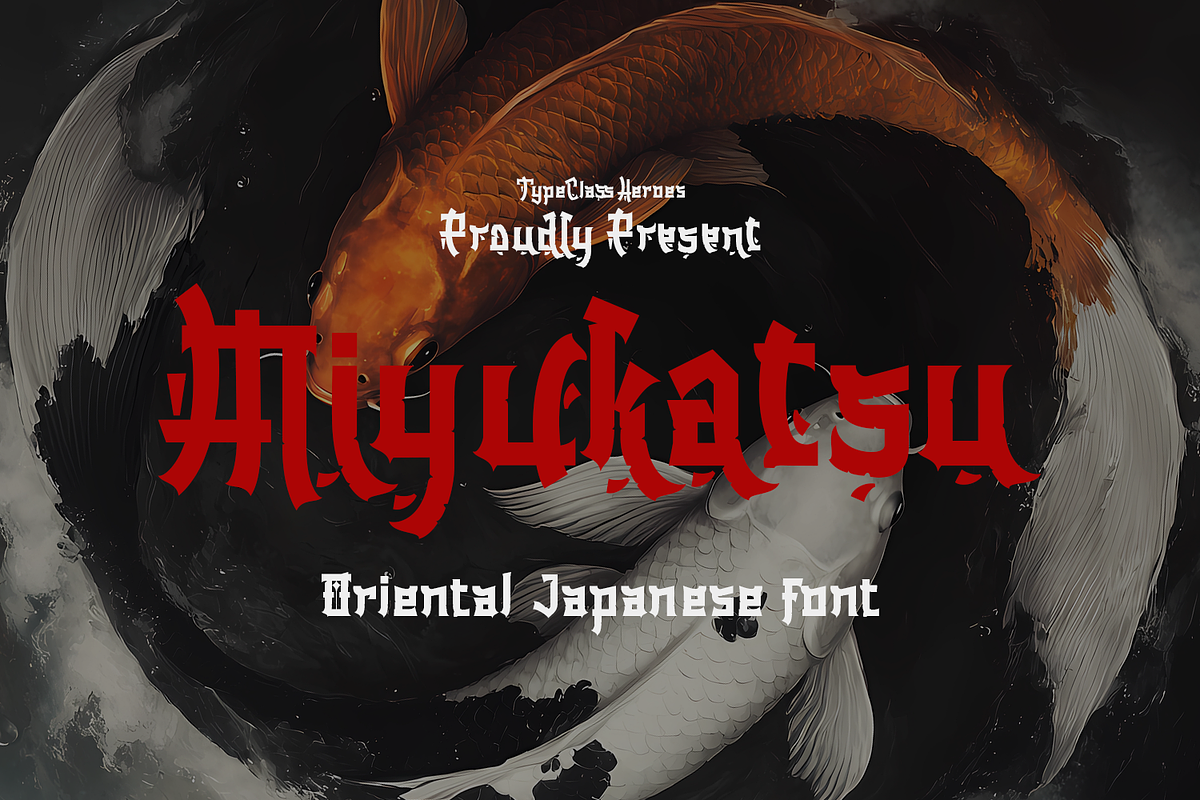 Miyukatsu - Oriental Japanese Font, a Font by TypeClassHeroes (Photo 1 of 15)