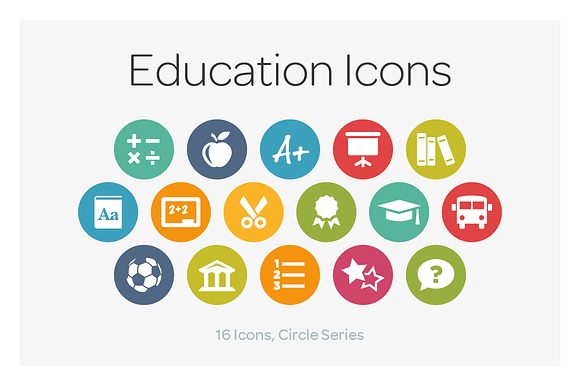 Circle Icons: Education preview 3