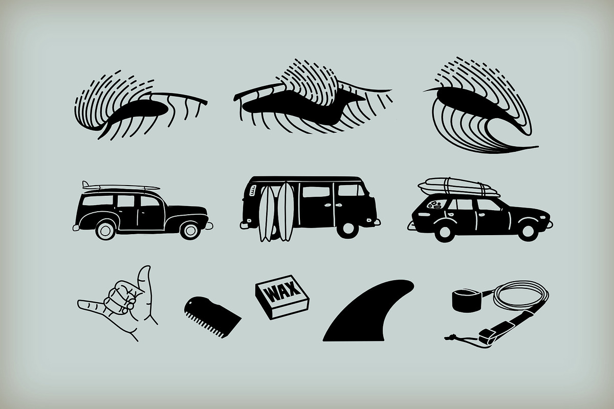 SURF Illustration Kit with Logos, an Illustration by Go Rogue (Photo 5 of 10)