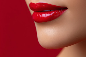 Luxury close up of glossy red lips, a Beauty & Fashion Photo by MistyDay