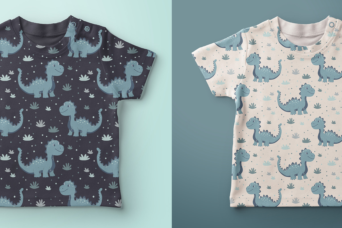 Childrens Cute Dino Patterns, a Pattern Graphic by Naty Art (Photo 7 of 9)