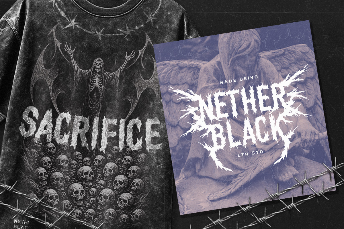 Nether Black Death Metal Font, a Blackletter Font by Letterhend Studio (Photo 3 of 9)