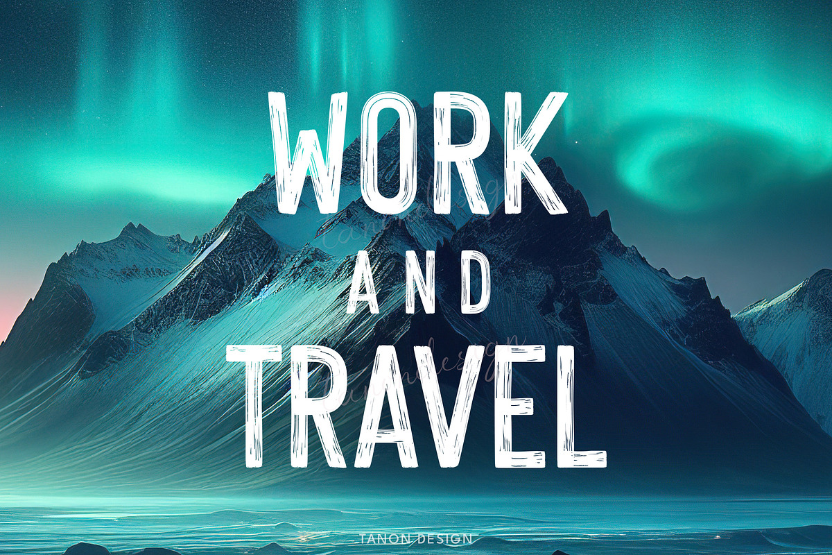 Raw Hand Painted brush fonts, a Blackletter Font by Tanondesign (Photo 2 of 6)