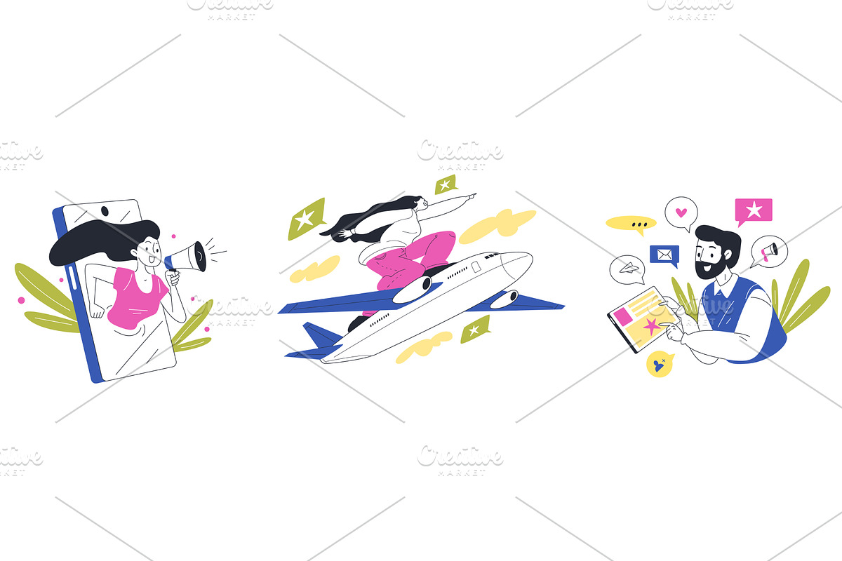 Smm people concept. Social media, a Technology Illustration by Stock-Smart-Start