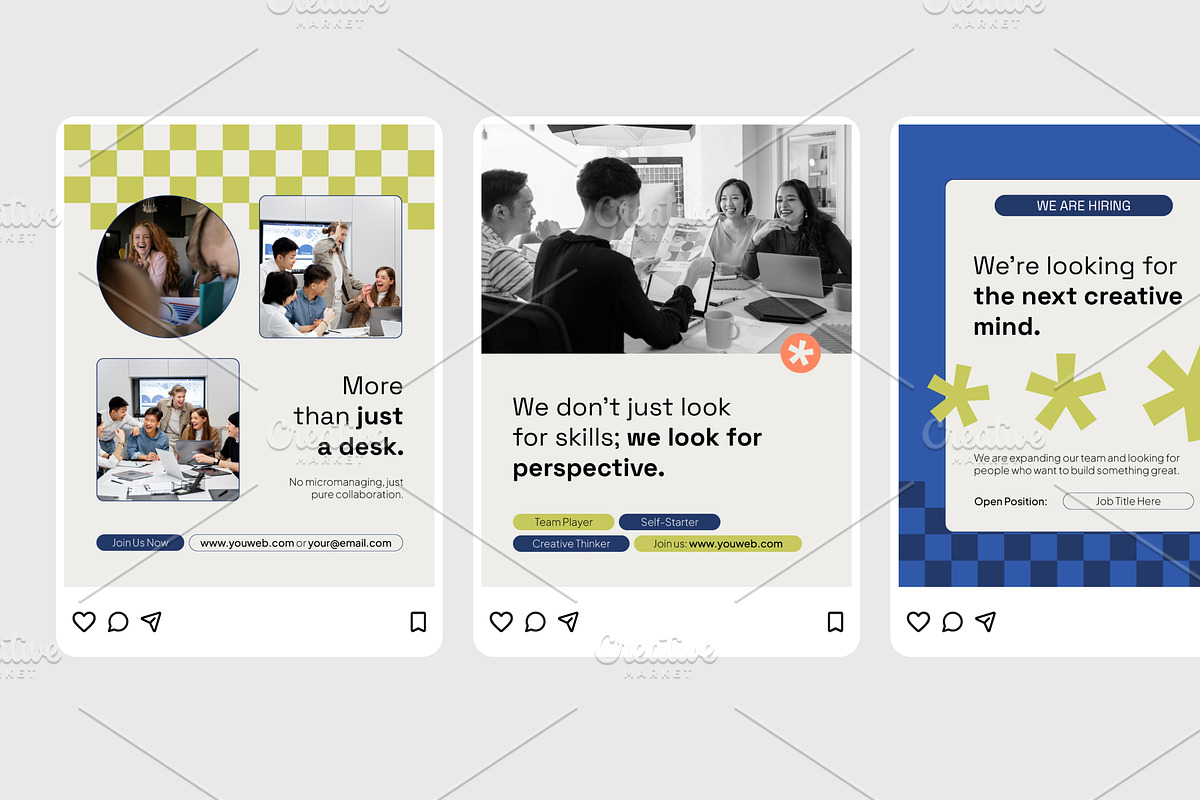 We Are Hiring - Instagram Post, a Social Media Template by Izdihaar_Studio (Photo 3 of 4)