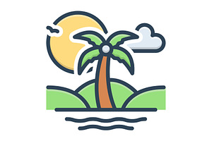 Oasis of calm color icon, a Duotone Icon by Creative priyanka