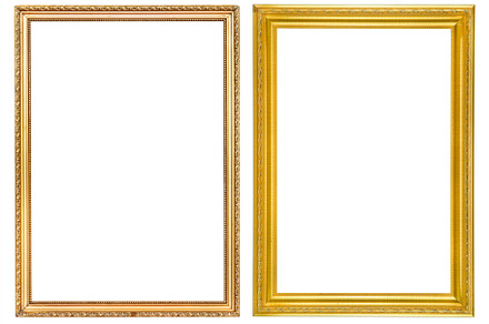 Vintage gold picture frames, a Background Photo by jakkapan