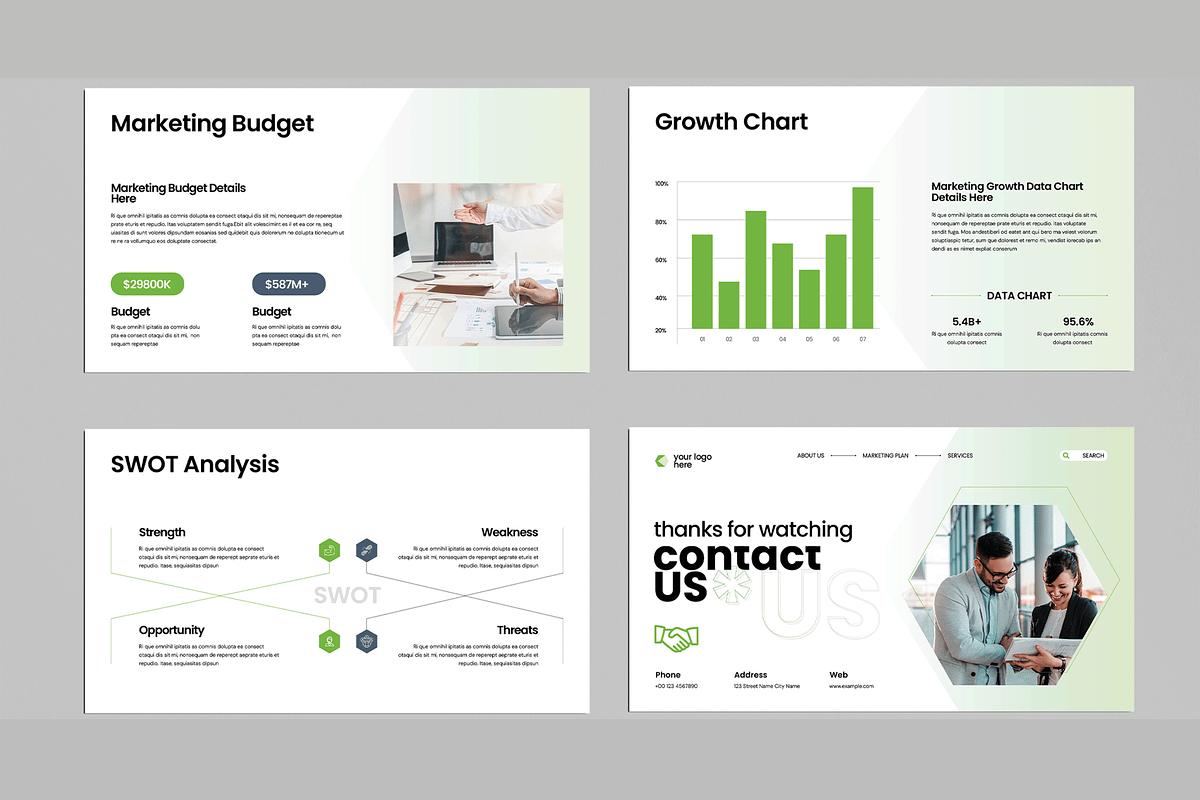 Marketing Plan Presentation, a Presentation Template by MightyDesign (Photo 5 of 8)
