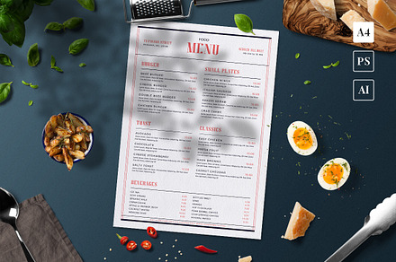 Simple Food Menu