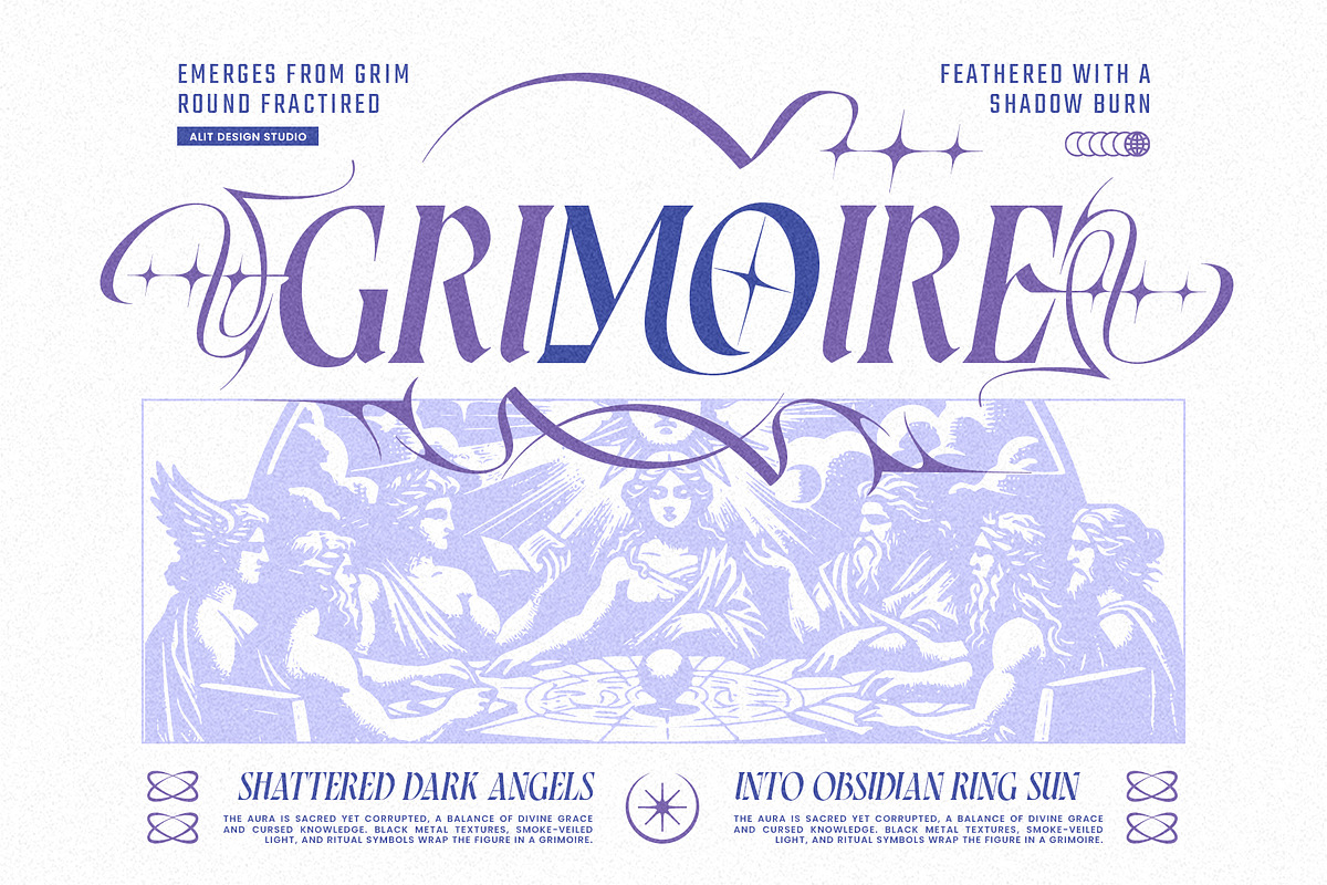Demon Stars Typeface, a Blackletter Font by alit design (Photo 5 of 20)