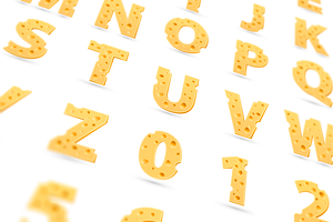 Cheese Alphabet [Vector]
