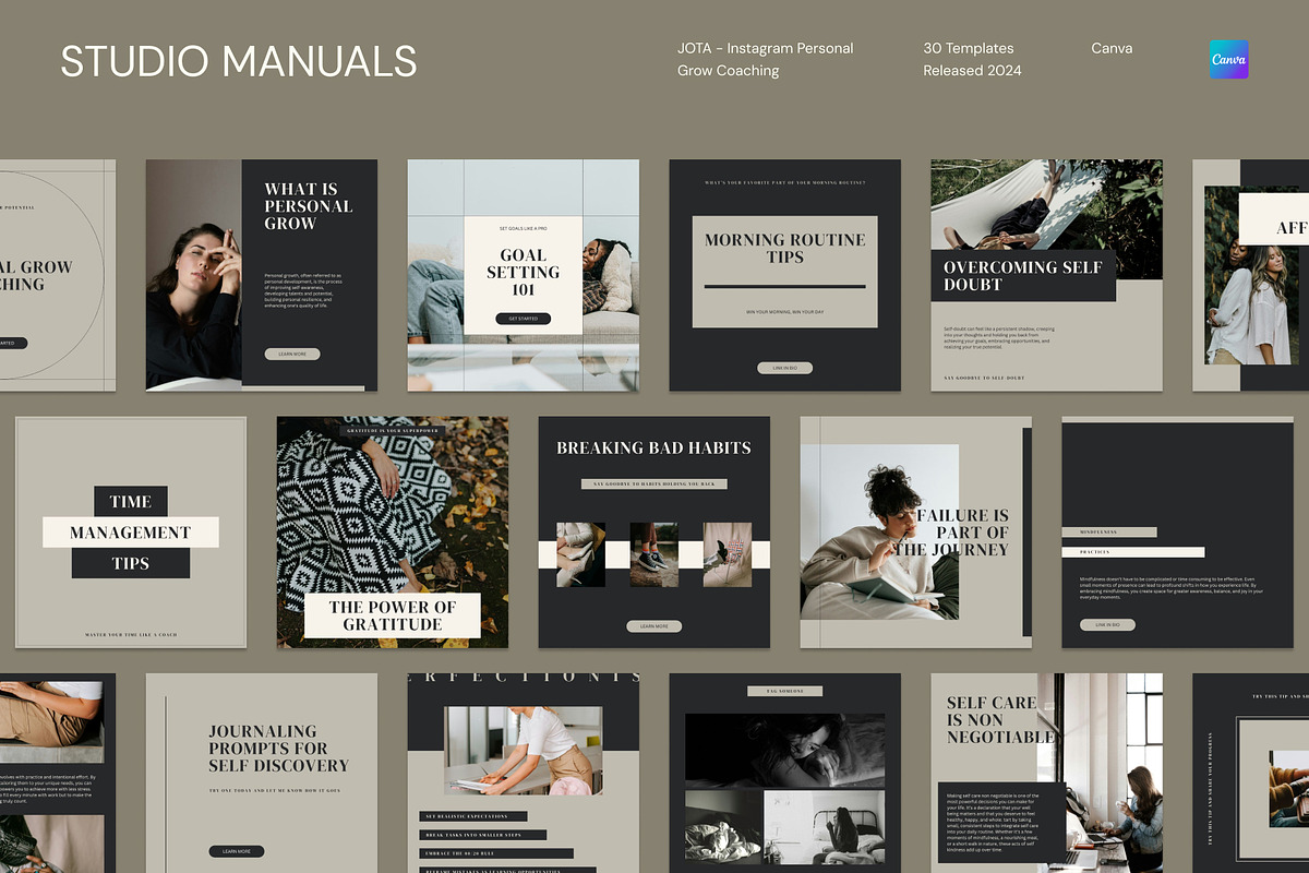 JOTA – Instagram Personal Grow Coach, a Social Media Template by Studio Manuals (Photo 3 of 8)