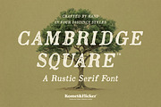 Cambridge Square - A Rustic Font, a Serif Font by Komet & Flicker (Thumbnail 1 of 15)