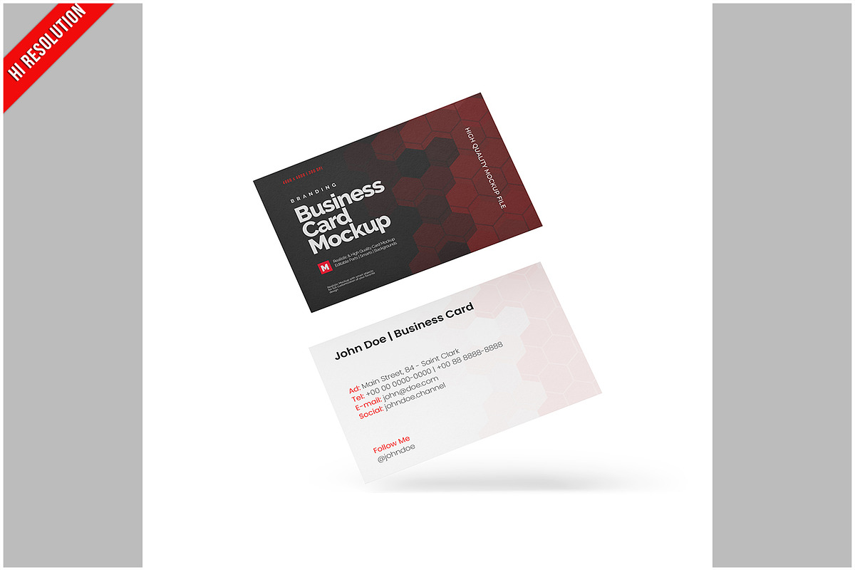 Clean Card Mockup, an Advertising Mockup by Bruno's Shop (Photo 1 of 3)