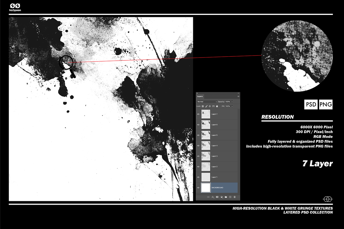 Black & White Grunge Textures, a Graphic by NoSpoon Design (Photo 2 of 3)