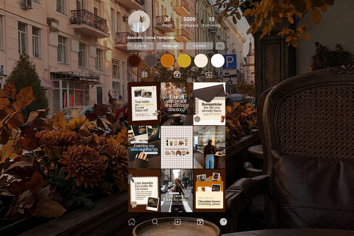 Brown Social Templates for Creators, a Social Media Template by CanvaTemplateClubCo (Photo 5 of 16)