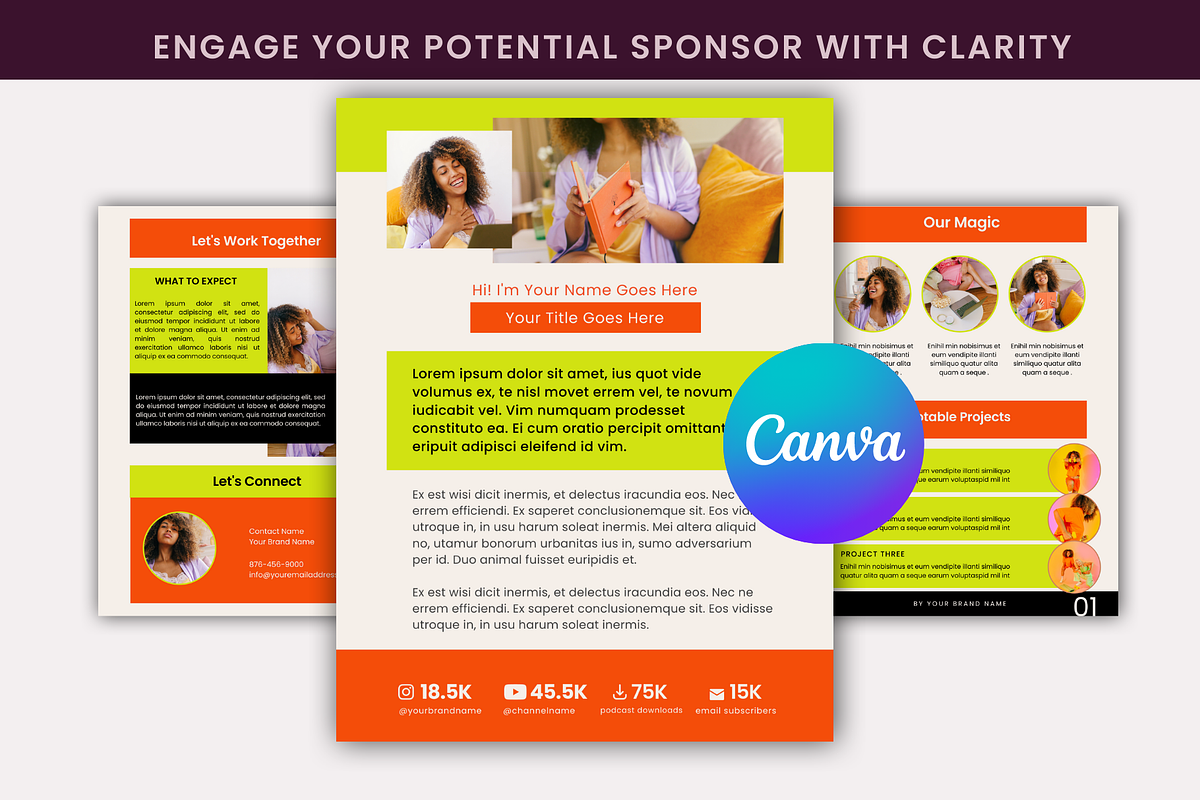 Ultimate Media Kit Canva Template, a Marketing Template by Templates by Carey (Photo 4 of 6)